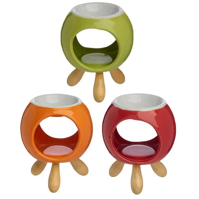 Eden Round Ceramic Oil Burner with Feet - Oil Burners & Wax Melt Burners