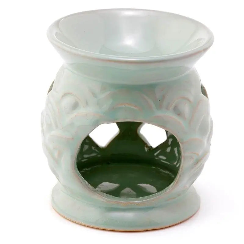 Eden Scallop Cut out Ceramic Oil Burner - Oil Burners & Wax Melt Burners