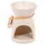 Eden Speckled Cream Ceramic Oil & Wax Melt Burner with Flower - Oil Burners & Wax Melt Burners