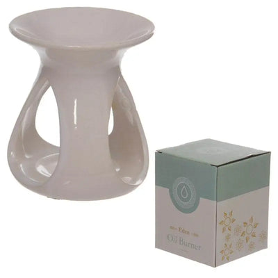 Eden White Tear Drop Ceramic Oil & Wax Melt Burner - Oil Burners & Wax Melt Burners