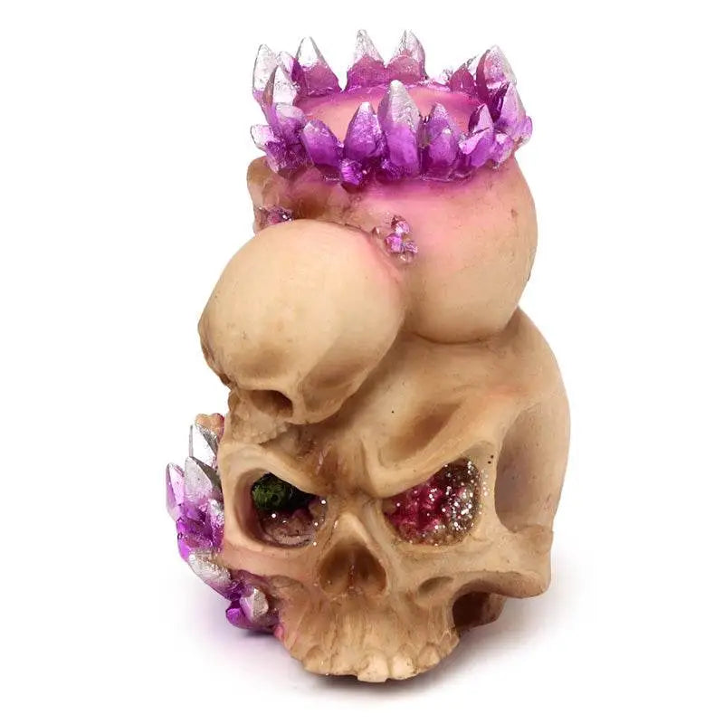 Elements Baby Dragon Crystal Skull Cave Tea Light Holder - Candles & Candle Holders