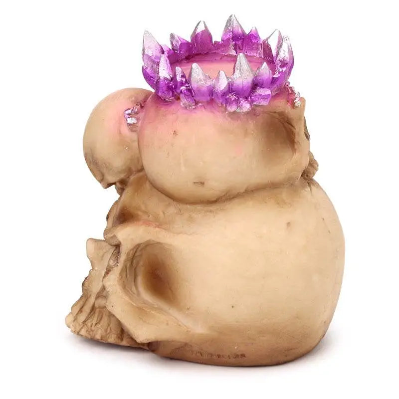 Elements Baby Dragon Crystal Skull Cave Tea Light Holder - Candles & Candle Holders