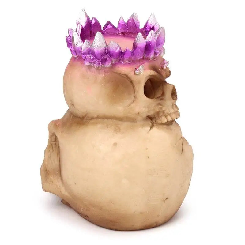 Elements Baby Dragon Crystal Skull Cave Tea Light Holder - Candles & Candle Holders