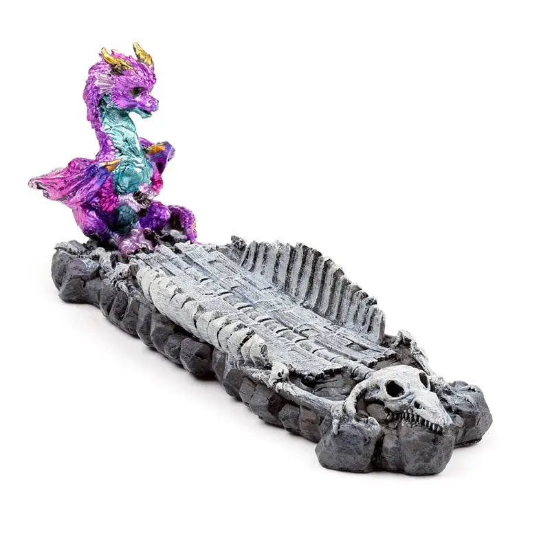 Elements Baby Dragon Skeleton Ashcatcher Incense Stick Burner - Incense Burners & Ash Catchers