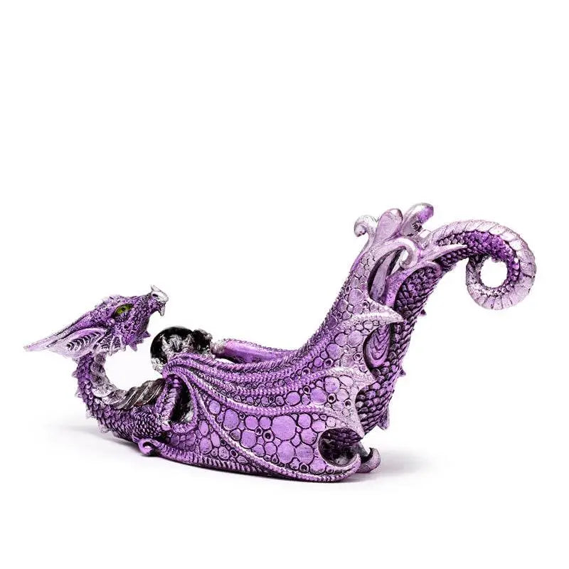 Enchanted Nightmare Crystal Orb Wing Shaped Ashcatcher Incense Stick Burner - Incense Burners & Ash Catchers