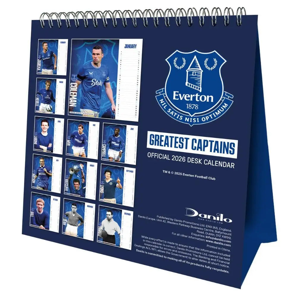 Everton FC Desktop Calendar 2026