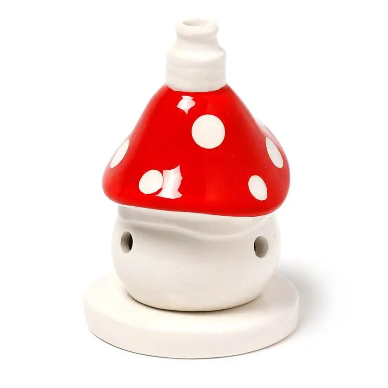 Fairy Toadstool House Ceramic Incense Cone Burner - Incense Burners & Ash Catchers