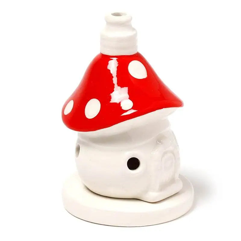 Fairy Toadstool House Ceramic Incense Cone Burner - Incense Burners & Ash Catchers
