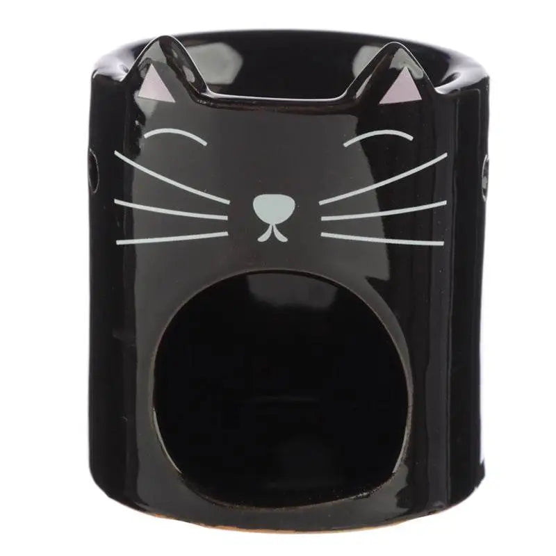 Feline Fine Ceramic Cat Head Oil Burner - Oil Burners & Wax Melt Burners