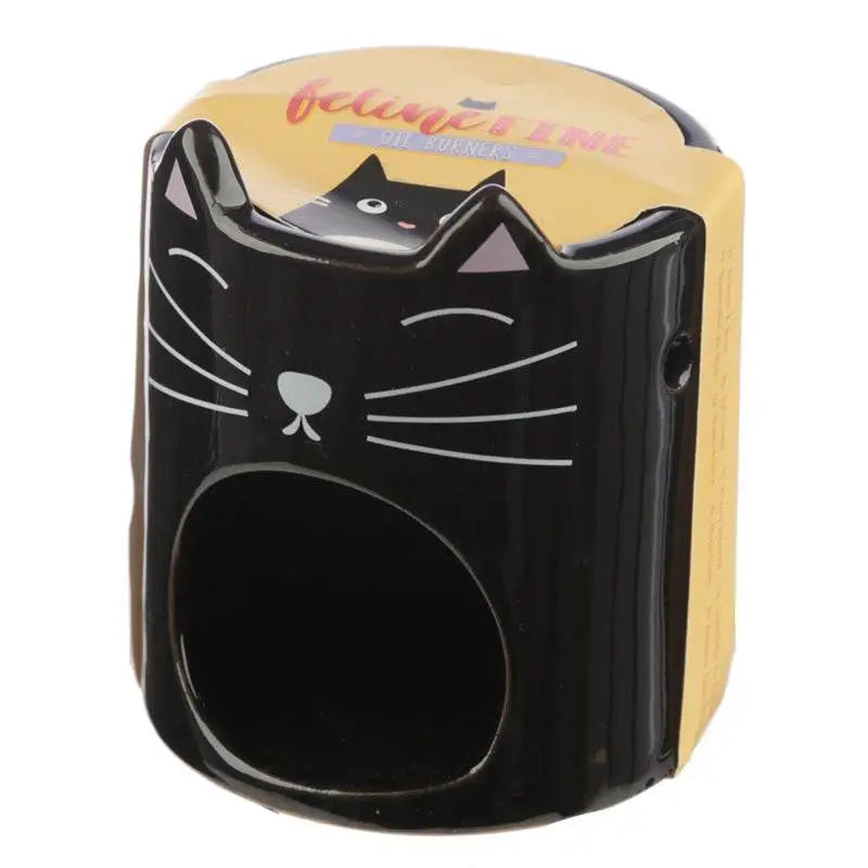 Feline Fine Ceramic Cat Head Oil Burner - Oil Burners & Wax Melt Burners