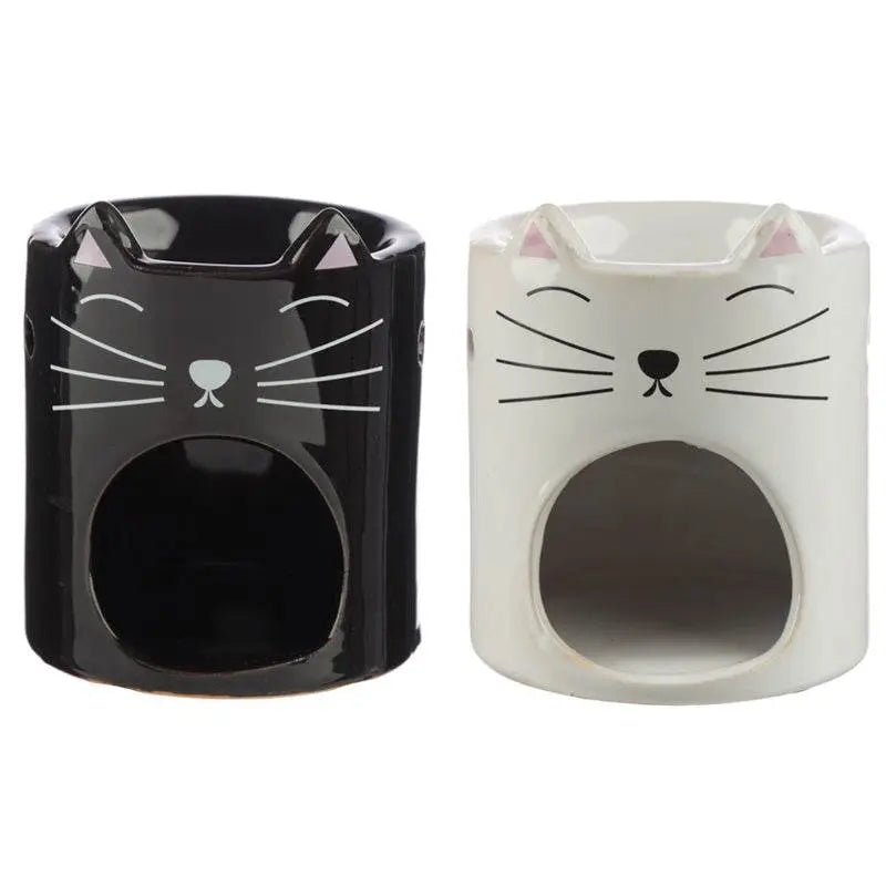Feline Fine Ceramic Cat Head Oil Burner - Oil Burners & Wax Melt Burners
