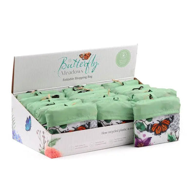 Foldable Reusable RPET Shopping Bag Butterfly Meadows - Reusable Shopping & Storage Bags