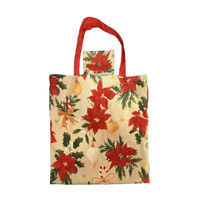 Foldable Reusable RPET Shopping Bag Christmas Botanicals - Reusable Shopping & Storage Bags
