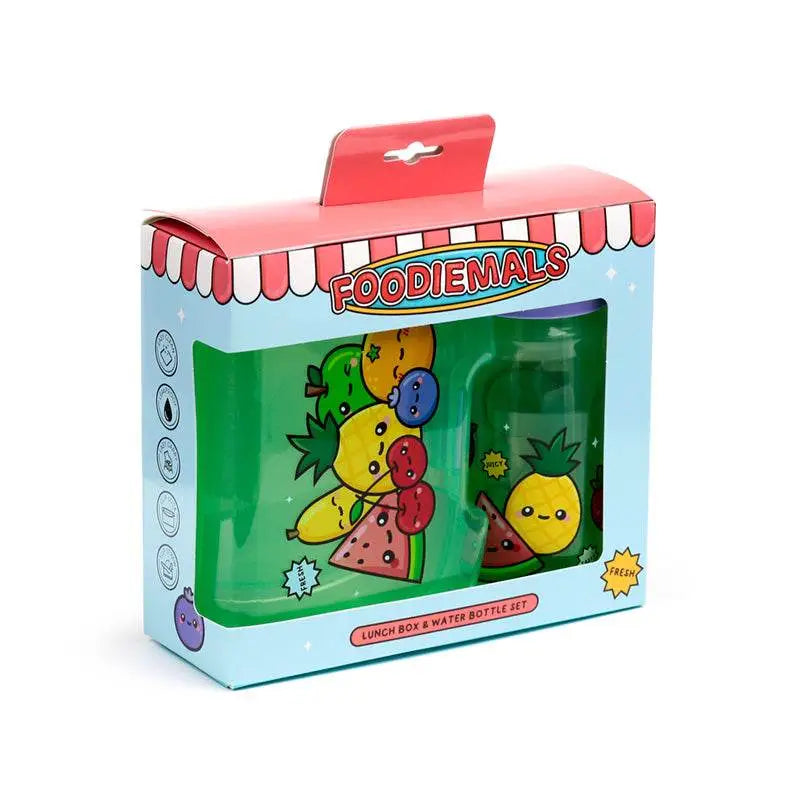 Foodiemals Lunch Box & Water Bottle Set - Lunch Boxes & Snack Pots