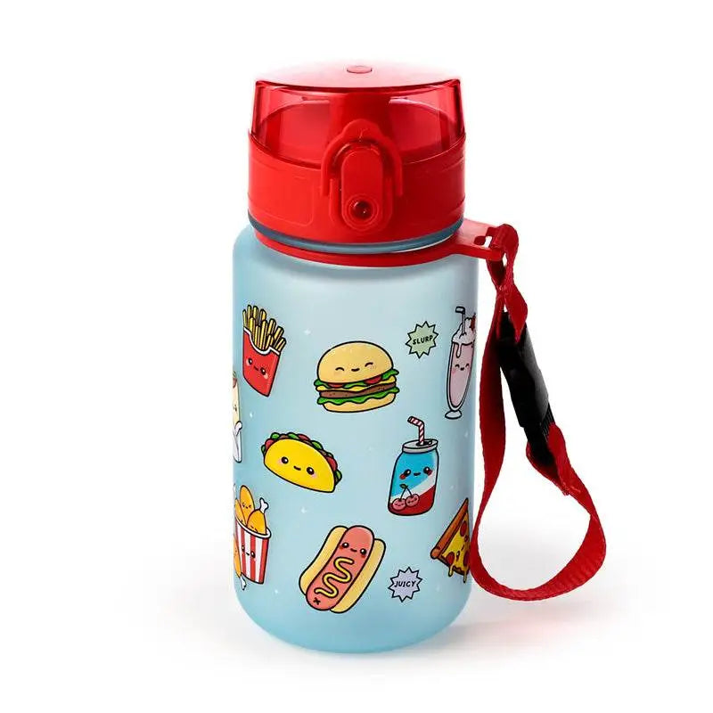 Foodiemals Pop Top 350ml Shatterproof Children’s Bottle - Fast Food