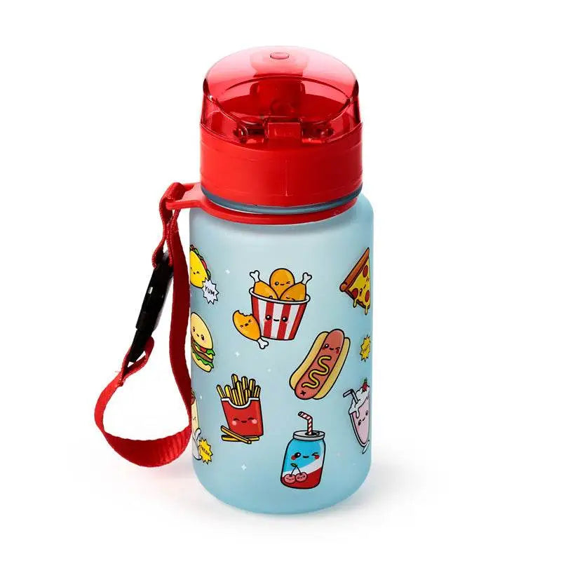 Foodiemals Pop Top 350ml Shatterproof Children’s Bottle - Fast Food