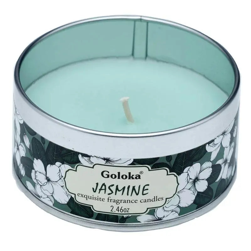Goloka Jasmine Wax Candle Tin - Candles & Candle Holders