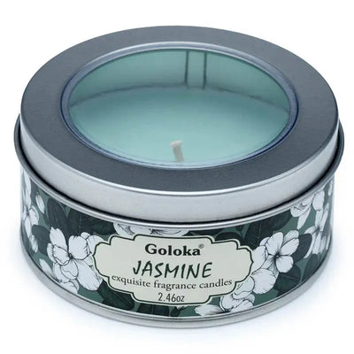Goloka Jasmine Wax Candle Tin - Candles & Candle Holders