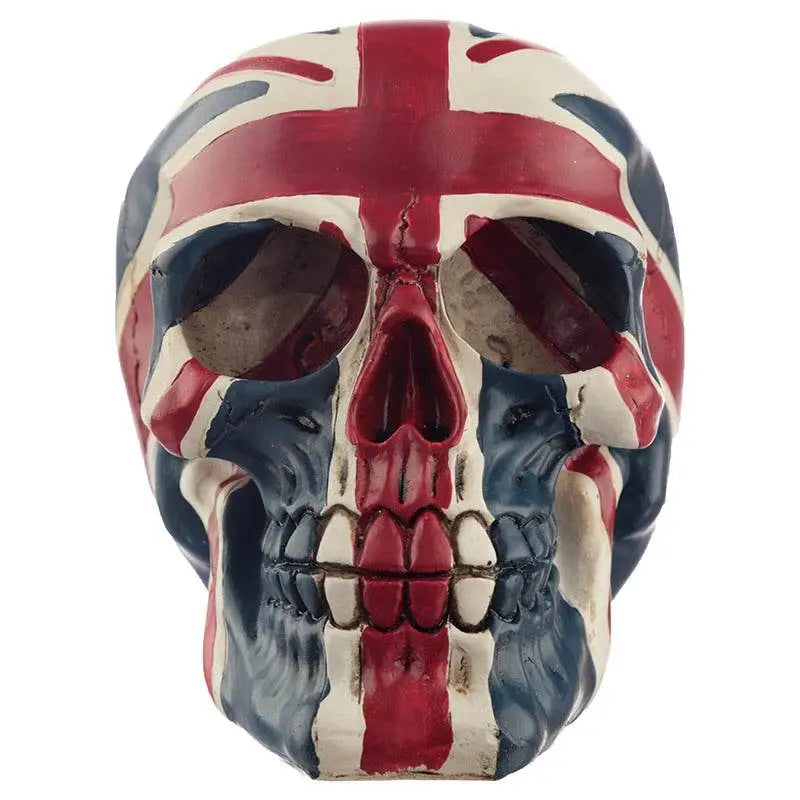 Gruesome Union Jack Skull Decoration - Gothic Fantasy Skulls & Skeletons