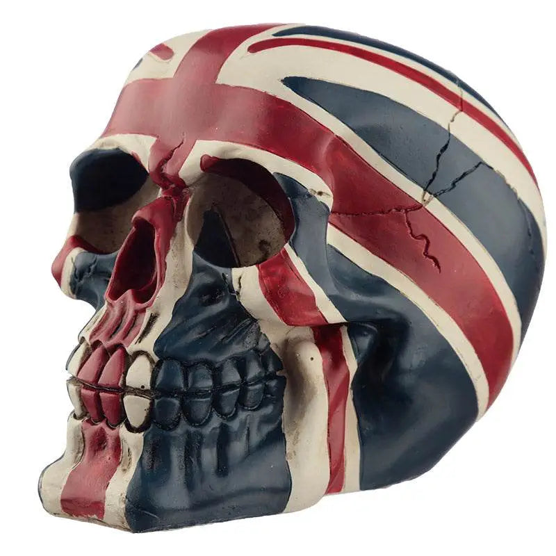 Gruesome Union Jack Skull Decoration - Gothic Fantasy Skulls & Skeletons