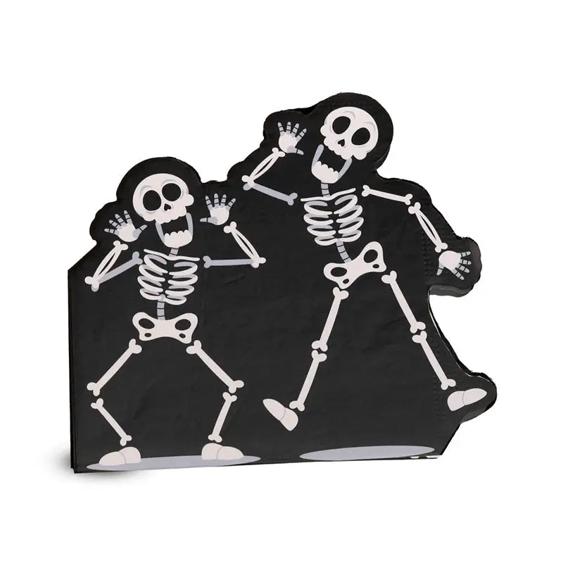 Halloween Skeleton Pack of 12 3ply Paper Party Napkins - Kitchen Decorations & Accessories