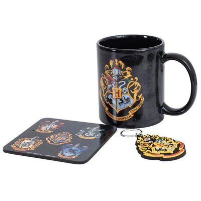 Harry Potter Colourful Crest Mug & Coaster Set - Gift Arch