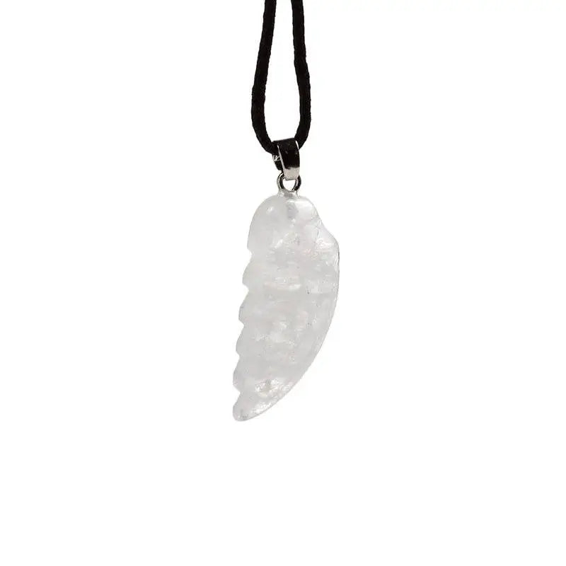 Healing Stone Gemstone Angel Wing Shaped Pendant - Angels & Cherubs