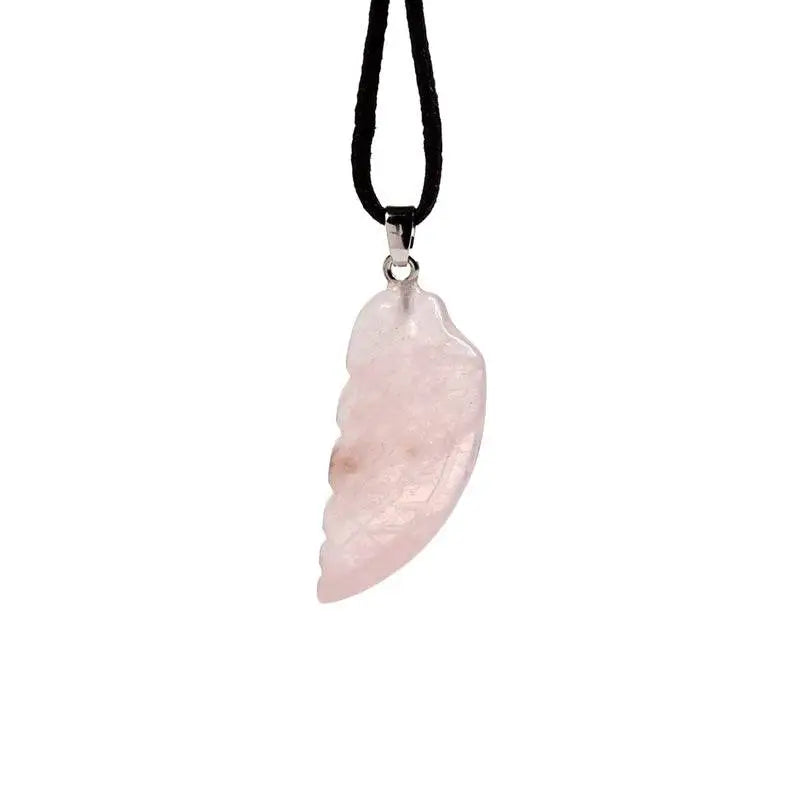 Healing Stone Gemstone Angel Wing Shaped Pendant - Angels & Cherubs