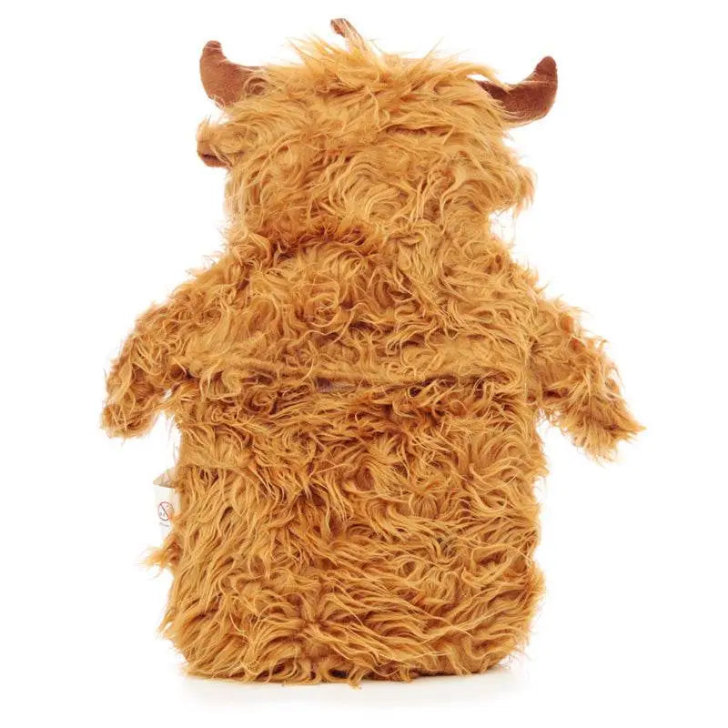 Highland Coo Cow 650ml Hot Water Bottle with Plush Cover - Gardens Countryside & Farm Parks