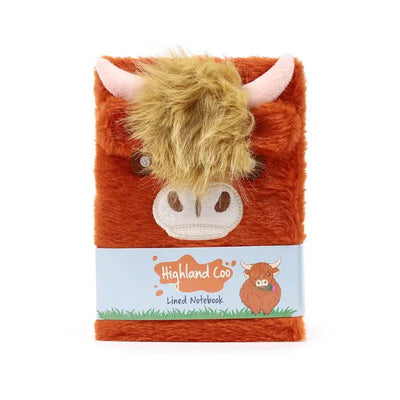 Highland Coo Cow Plush A5 Notebook - Gardens Countryside & Farm Parks