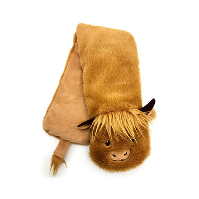 Highland Coo Microwavable Plush Neck Warmer Lavender Heat Pack