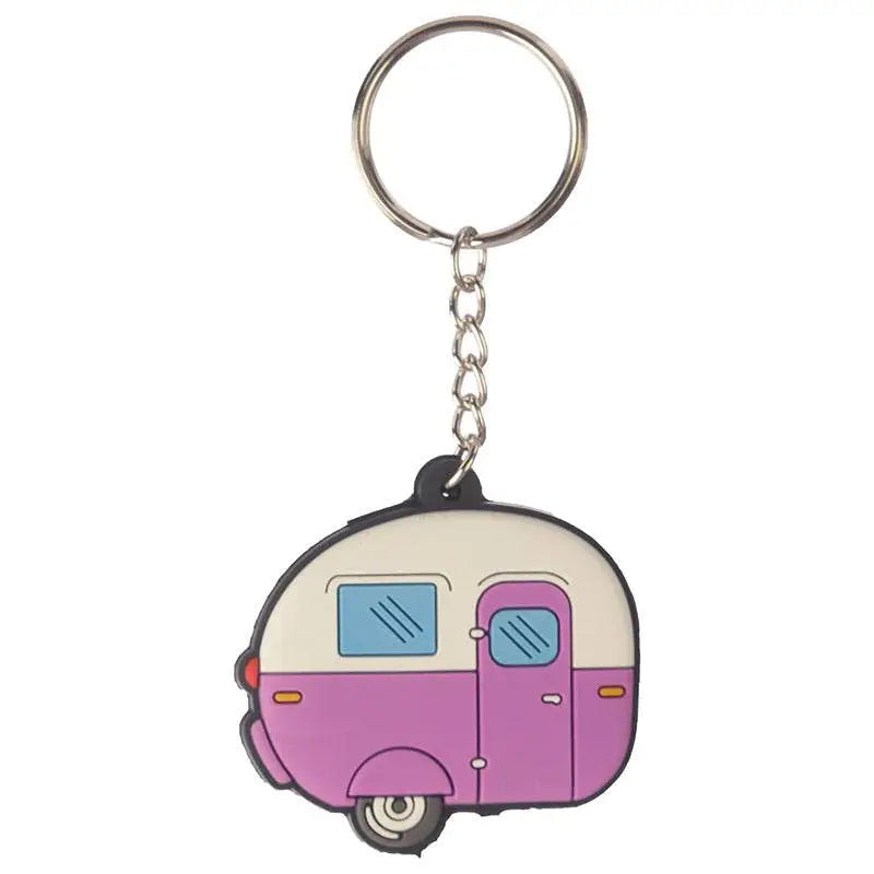 Home is Where You Park It Caravan PVC Key Cover Keyring - Keyrings & Key Chains