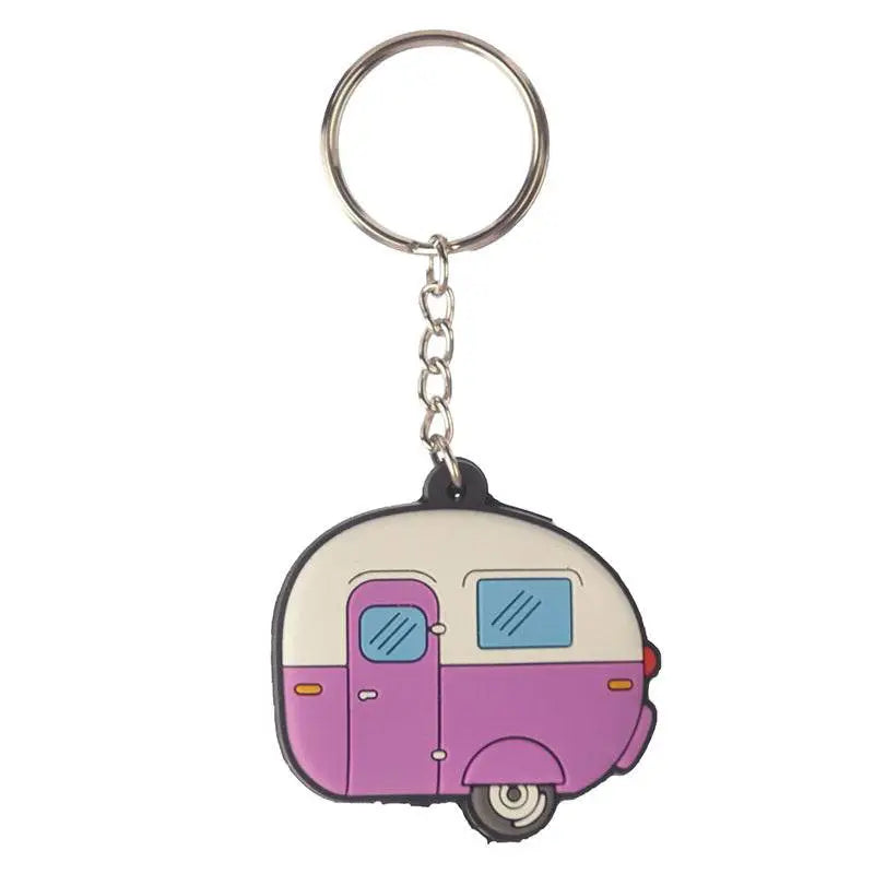 Home is Where You Park It Caravan PVC Key Cover Keyring - Keyrings & Key Chains