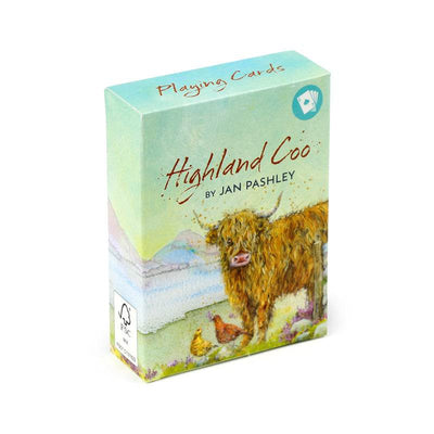 Jan Pashley Highland Coo Standard Playing Card Deck - Gift Arch