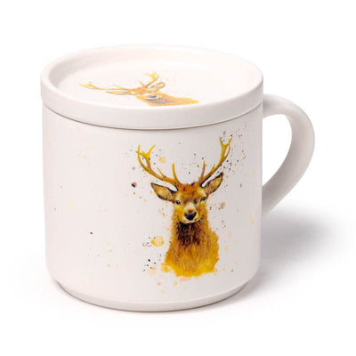 Jan Pashley Stag Porcelain Mug & Coaster Lid Set - Gift Arch