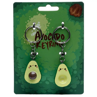 Kawaii Avocado Set of 2 Keyrings - Keyrings & Key Chains