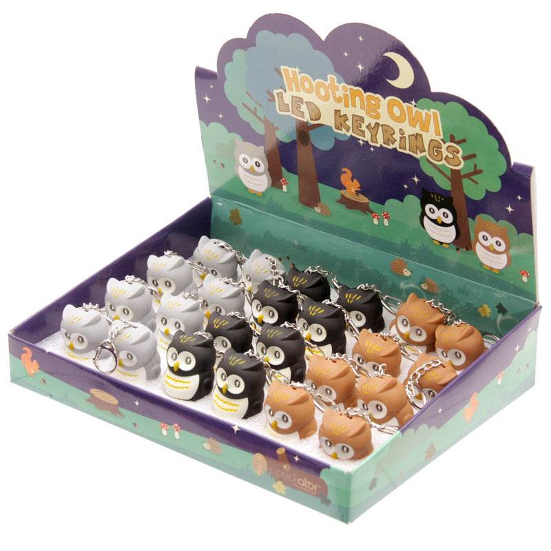 Hooting Owl LED Keyring with Sound - Gift Arch