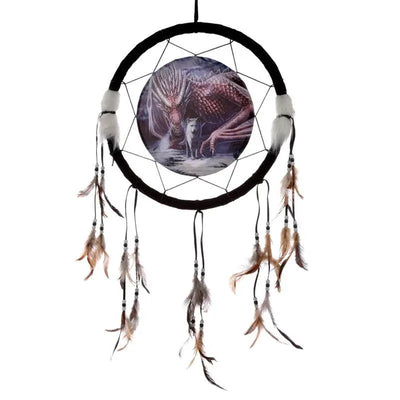 Lisa Parker Alliance Dragon & Wolf Dreamcatcher 33cm - Lisa Parker Designs
