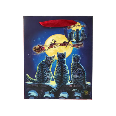 Lisa Parker Christmas Cats Gift Bag Medium