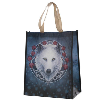 Lisa Parker Guardian of the Fall Wolf Reusable Shopping Bag - Gift Arch