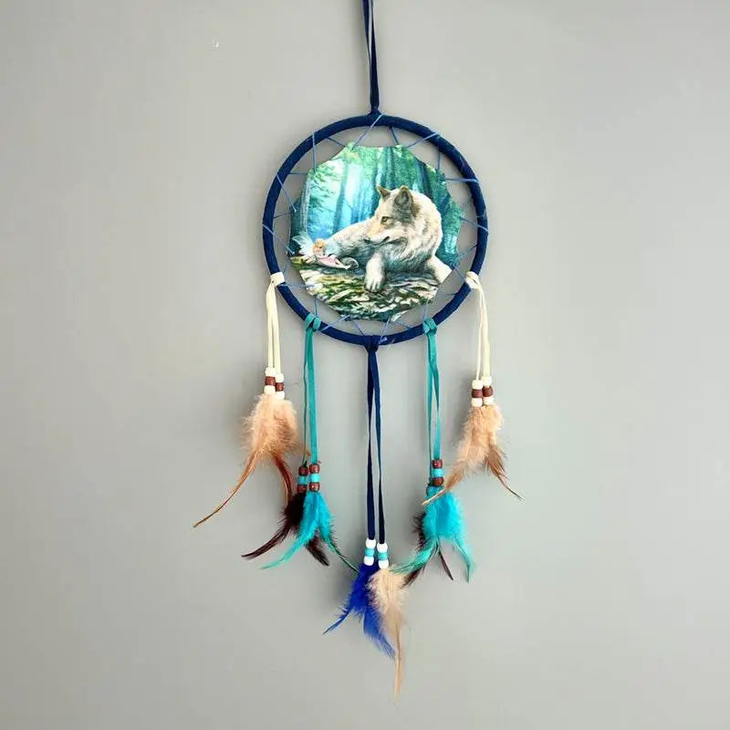 Lisa Parker Fairy Stories Wolf & Fairy Dreamcatcher 16cm - Lisa Parker Designs