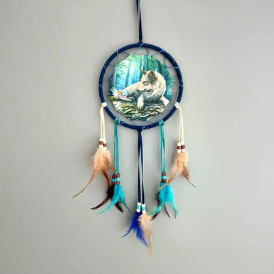 Lisa Parker Fairy Stories Wolf & Fairy Dreamcatcher 16cm - Lisa Parker Designs