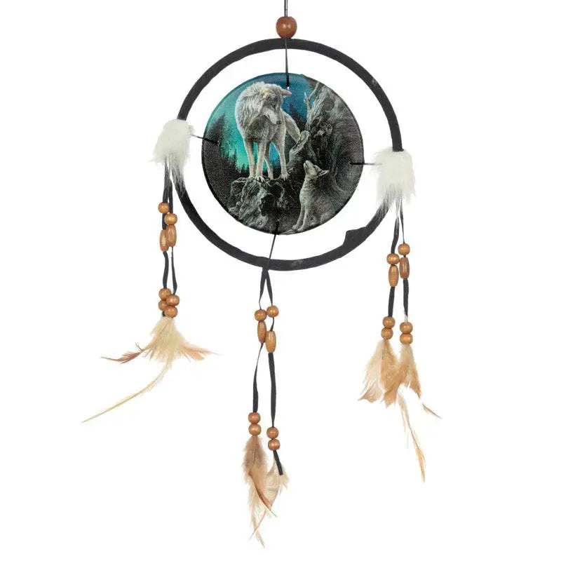 Lisa Parker Guidance Wolf Design Dreamcatcher 16cm - Lisa Parker Designs