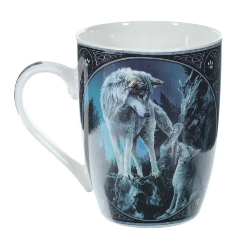 Lisa Parker Guidance Wolf Design Porcelain Mug - Mugs & Coffee Cups