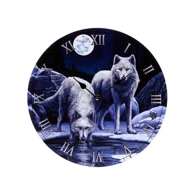 Lisa Parker Warriors of Winter Wolf Picture Clock - Clocks