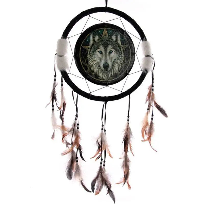 Lisa Parker Wolf Head Dreamcatcher 33cm - Lisa Parker Designs