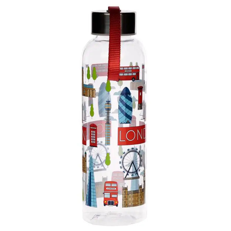London Icons 500ml Water Bottle with Metallic Lid - Water Bottles & Flasks