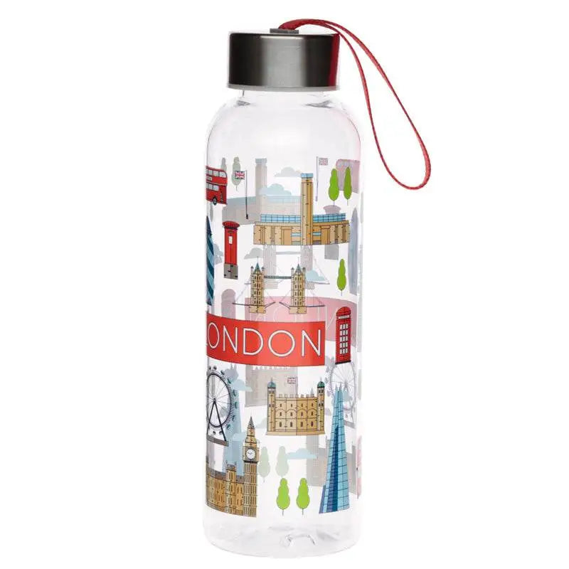 London Icons 500ml Water Bottle with Metallic Lid - Water Bottles & Flasks