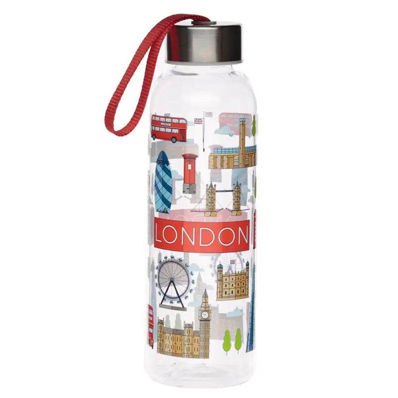 London Icons 500ml Water Bottle with Metallic Lid - Water Bottles & Flasks
