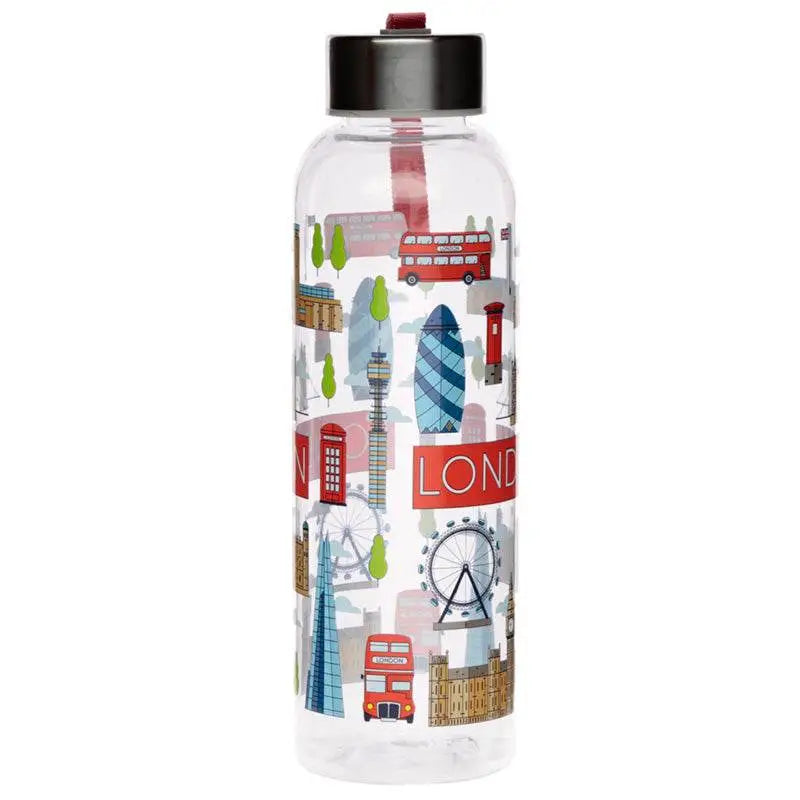 London Icons 500ml Water Bottle with Metallic Lid - Water Bottles & Flasks